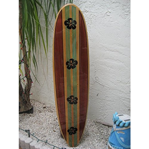 Solid wood wall hanging decorative surfboard for a Hawaiian beach surf ...